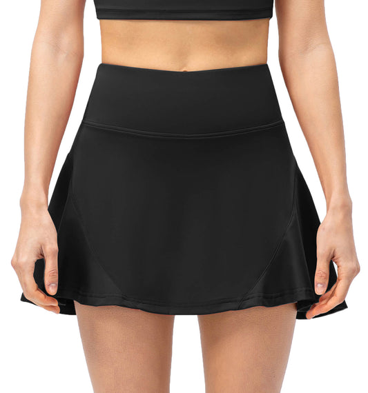 Amxiway Women's Tennis Skirt Golf Skorts Pleated Athletic Skirts with Pockets High Waisted